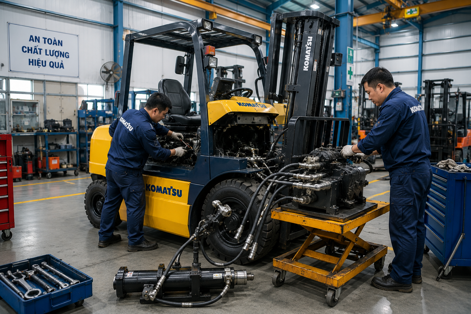 Sửa Chữa Bảo Dưỡng Cho Thuê Xe Nâng Toyota Komatsu Nissan Bình Dương